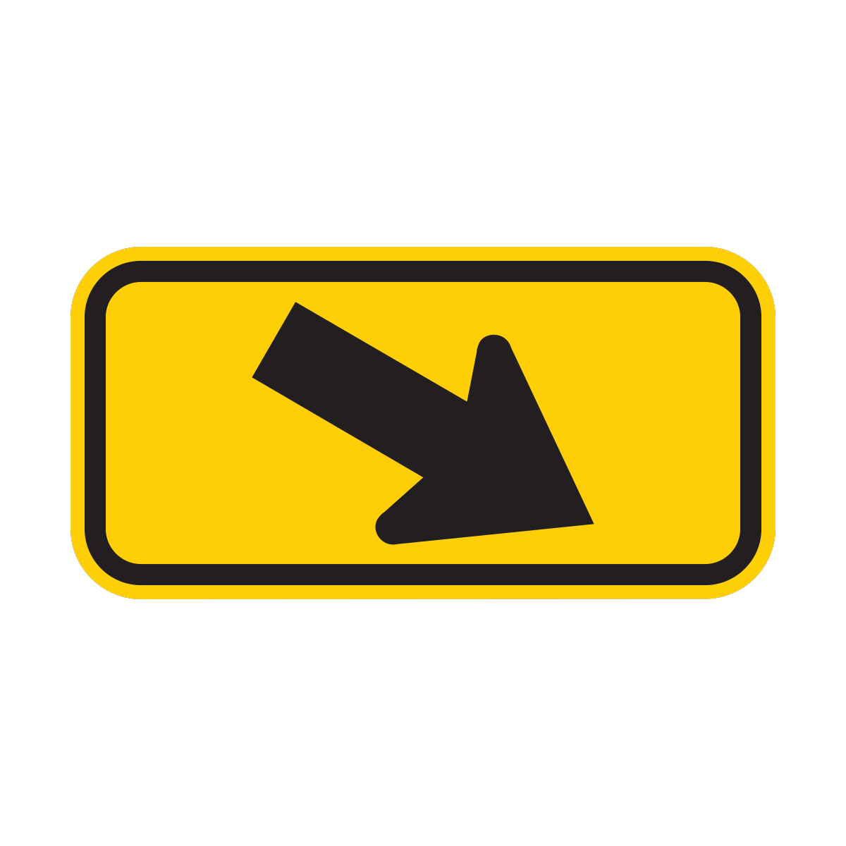 Diagonal Arrow Sign (W16-7P)