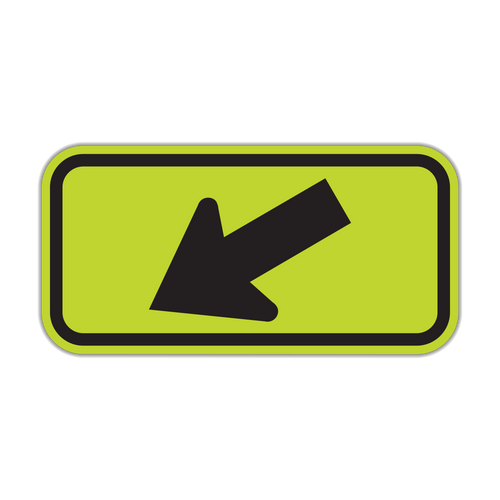 Diagonal Arrow Sign (W16-7P)