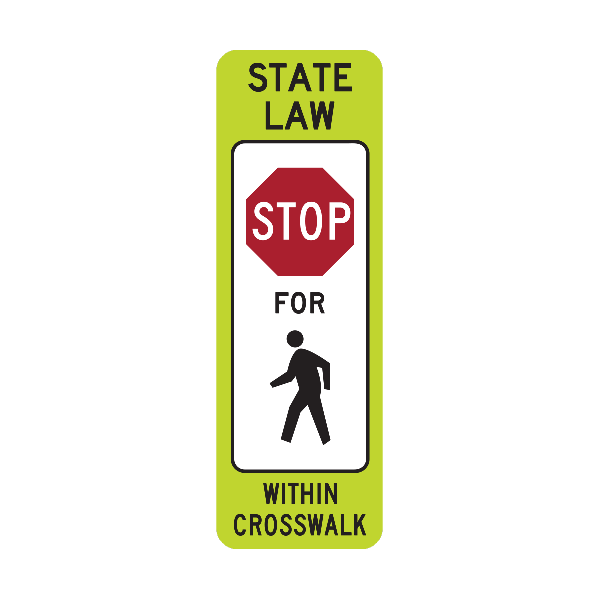 In-Street Pedestrian Crossing (R1-6a)