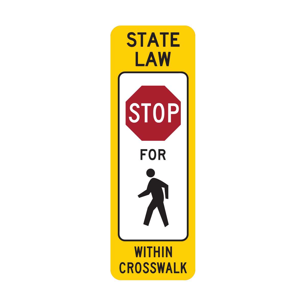 In-Street Pedestrian Crossing (R1-6a)