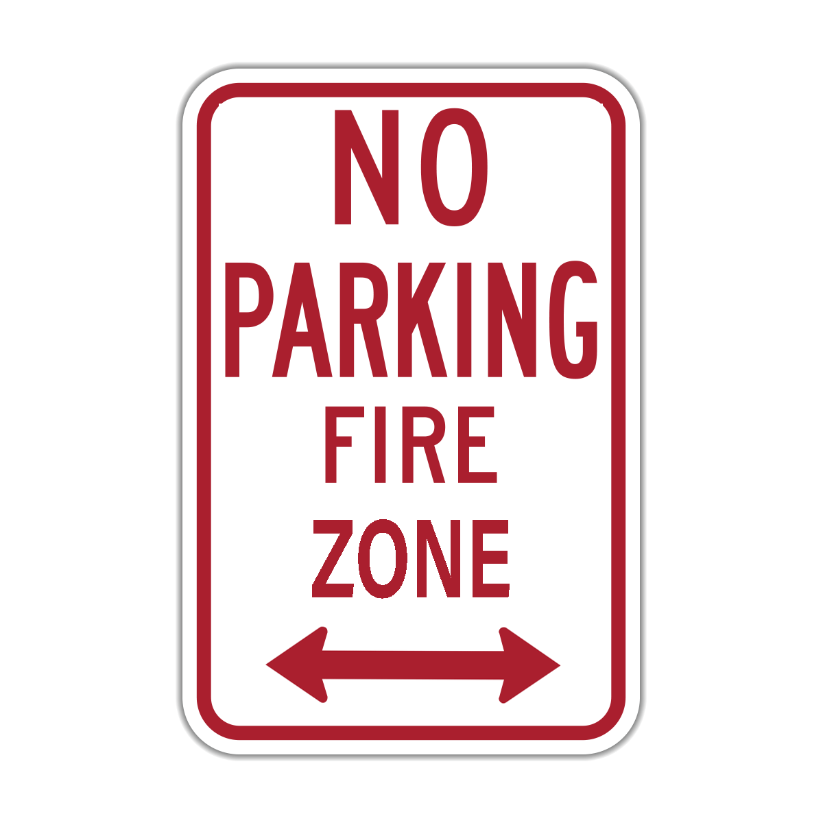 No Parking Fire Zone Sign