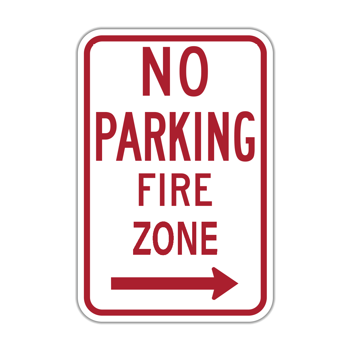 No Parking Fire Zone Sign