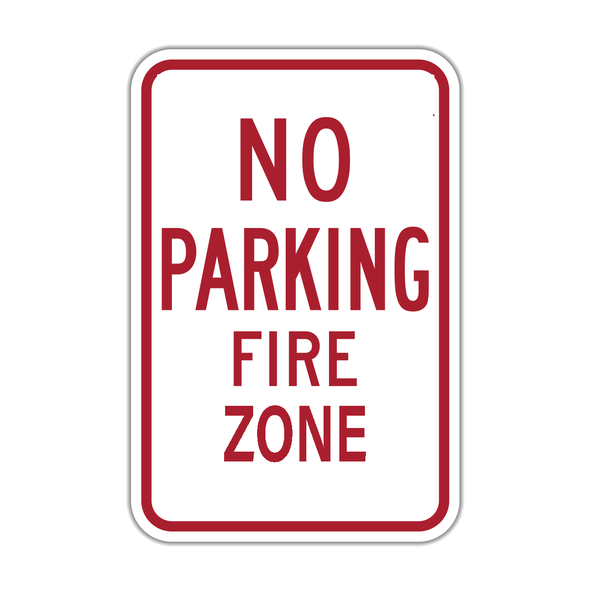 No Parking Fire Zone Sign
