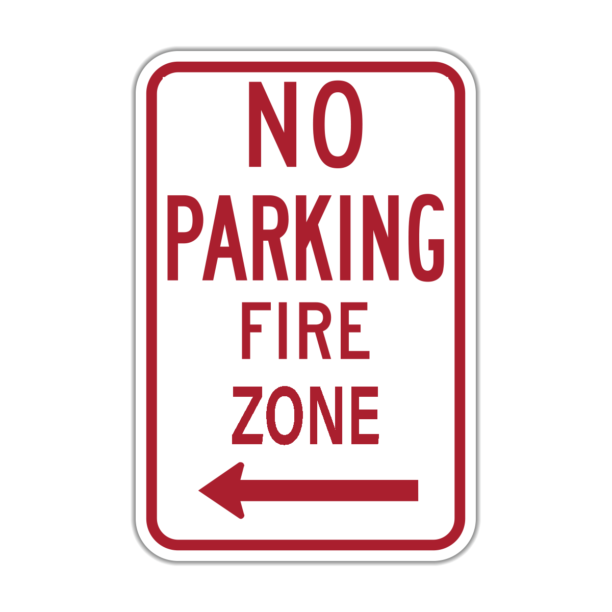 No Parking Fire Zone Sign