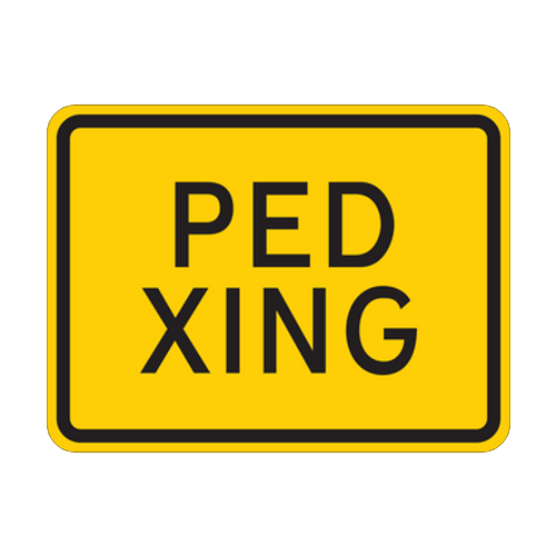 Pedestrian Crossing Sign (W11-2P)