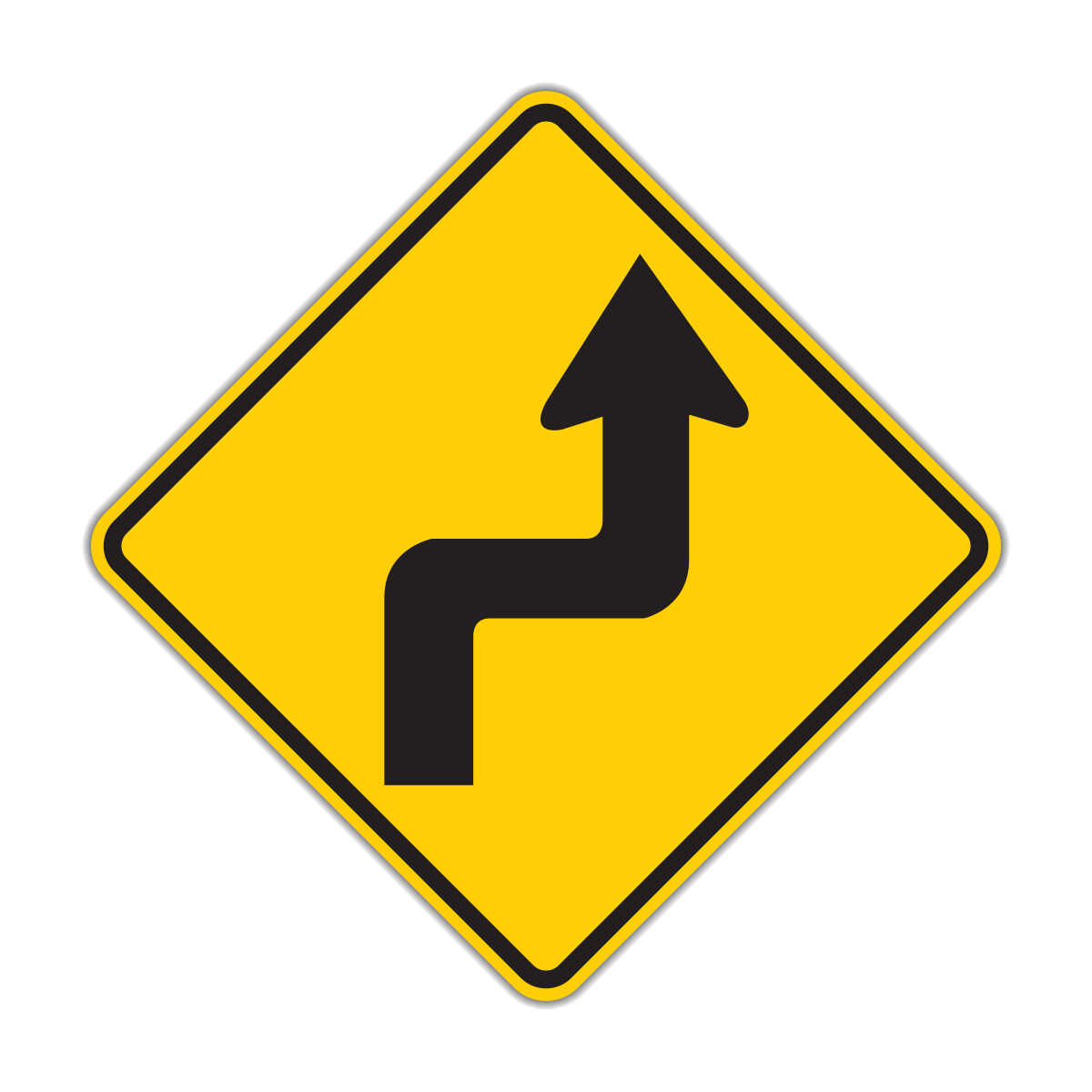 Reverse Turn Sign (W1-3)