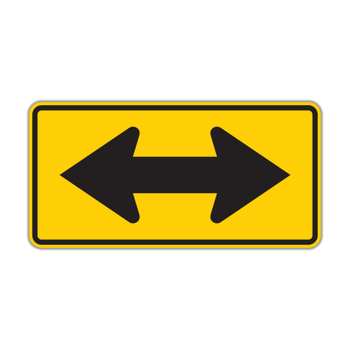 Two-Direction Large Arrow - W1-7