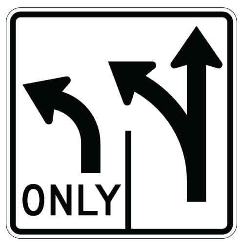 2 Lane Intersection Control Sign