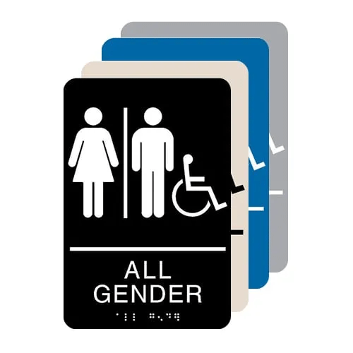 Unisex Accessible ADA Restroom Sign