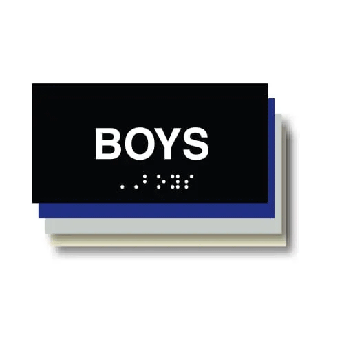 Boys ADA Restroom Plaque