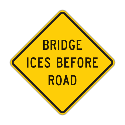 Bridge Ices Before Road (W8-13)