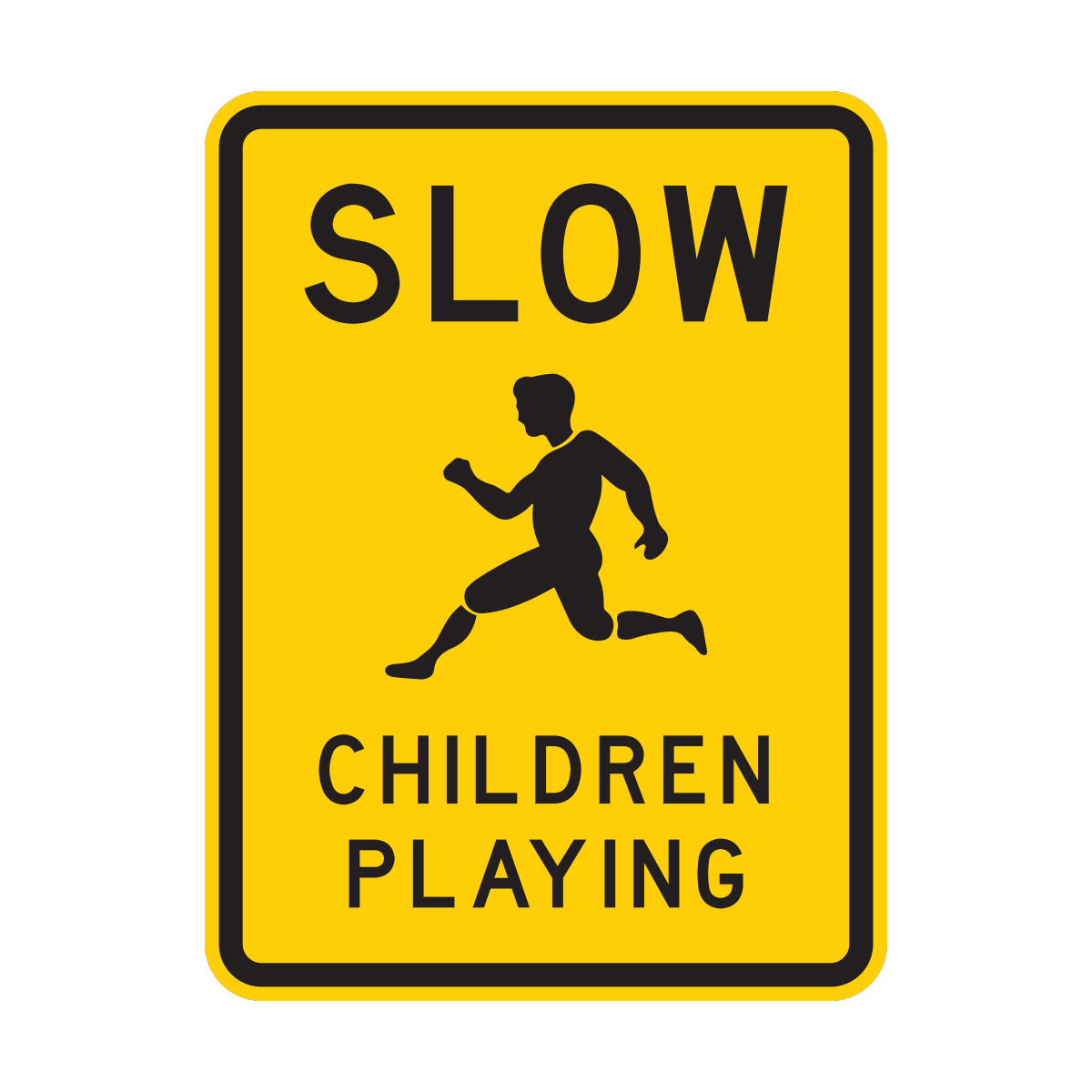 Slow Children Playing Symbol Sign (G-8)