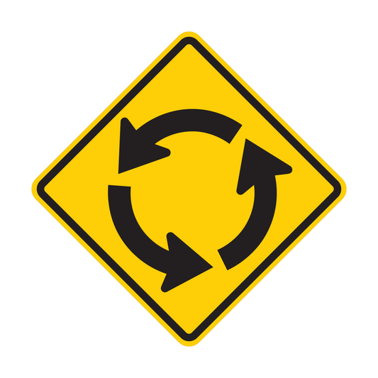 Circular Intersection Symbol Sign (W2-6)