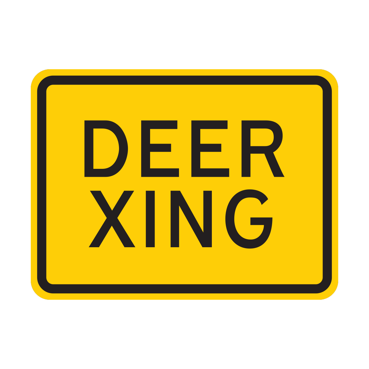 Deer Crossing Sign (HW11-3P)