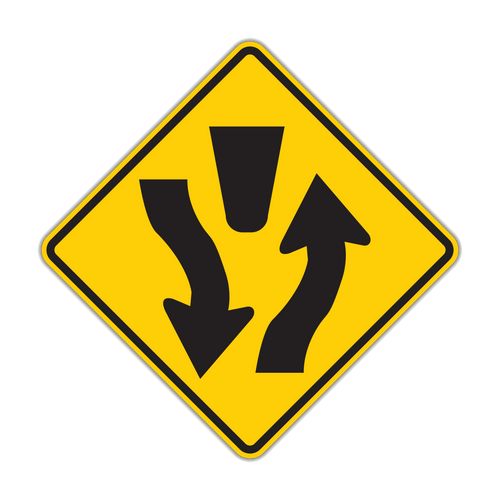 Divided Highway Sign (W6-1)