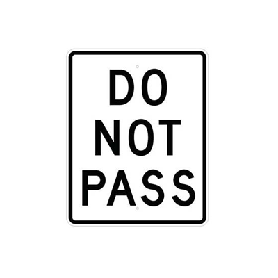 Do Not Pass Sign (R4-1)