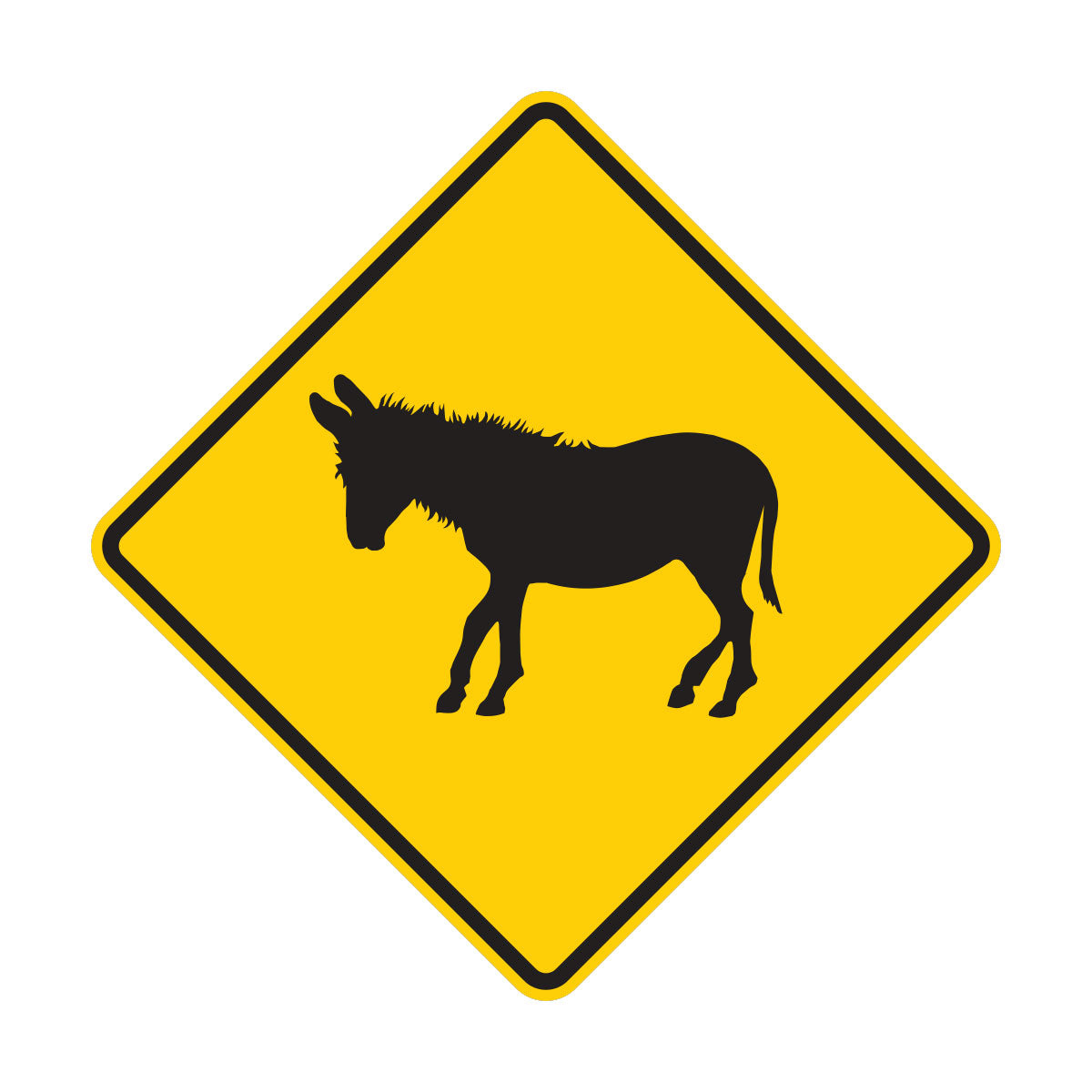 Donkey Crossing Sign (W11-19)