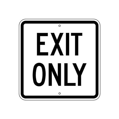 Exit Only Sign (EXO)