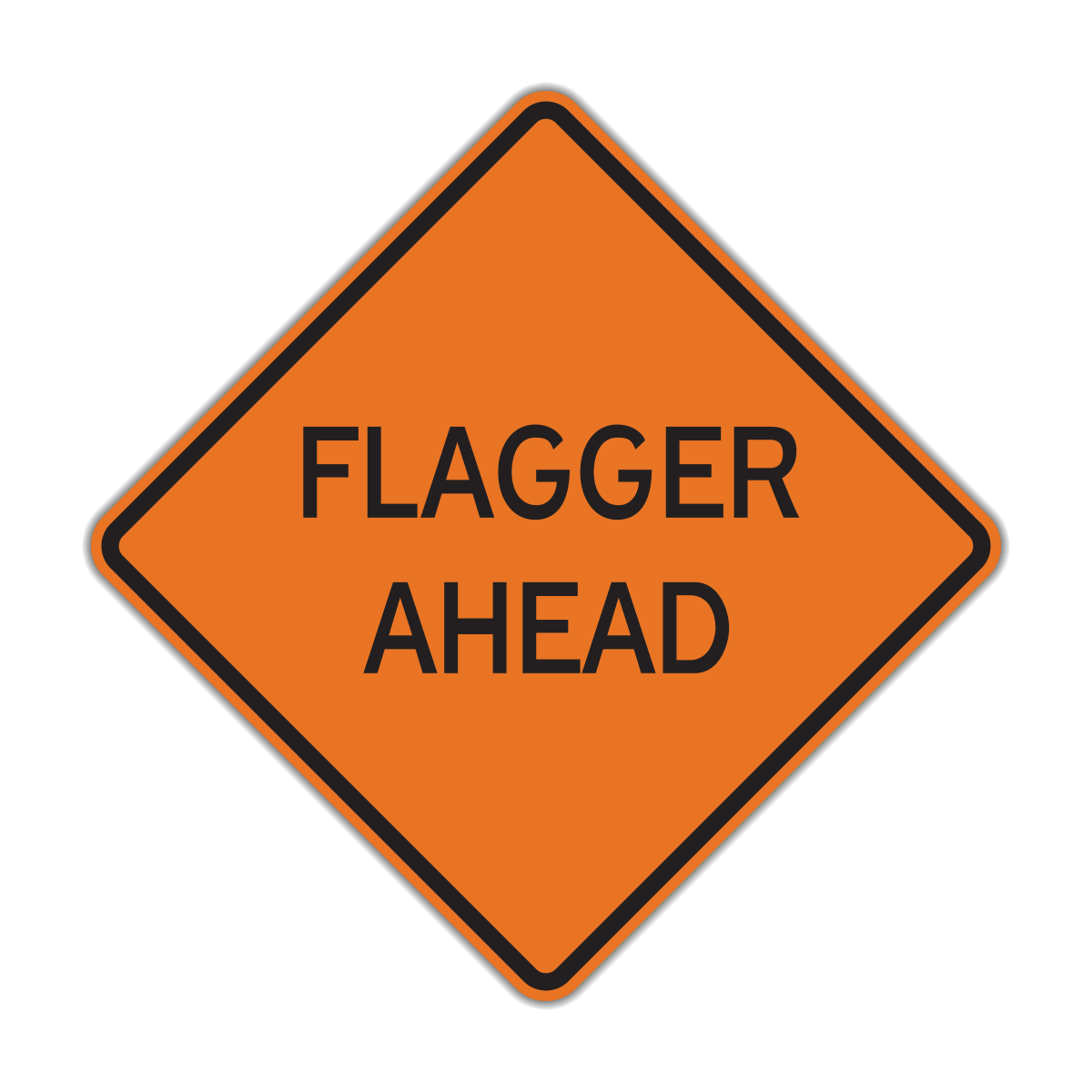 Flagger Ahead Sign (W20-7a)