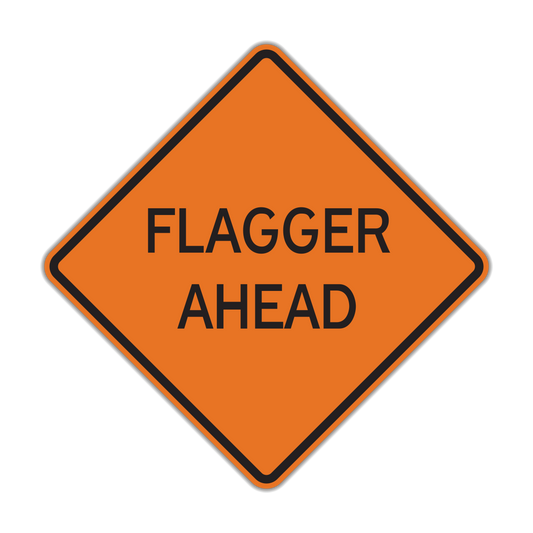 Flagger Ahead Sign (W20-7a)