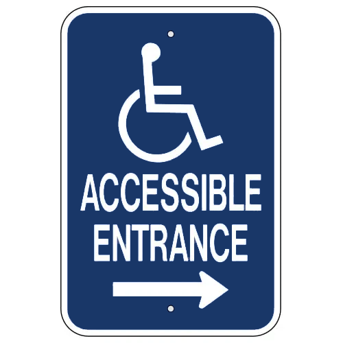 Handicap Accessible Entrance Sign