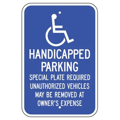 Handicapped Parking Sign for Massachusetts
