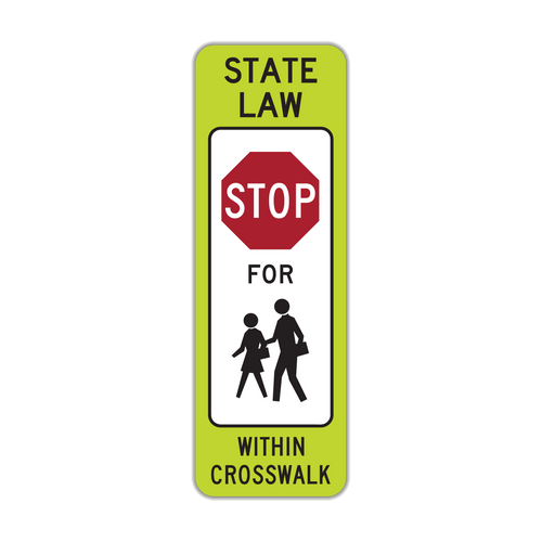 In-Street School Children Crossing Sign (R1-6c)