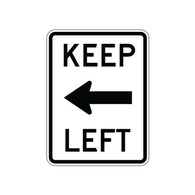 Keep Left Sign (R4-8A)