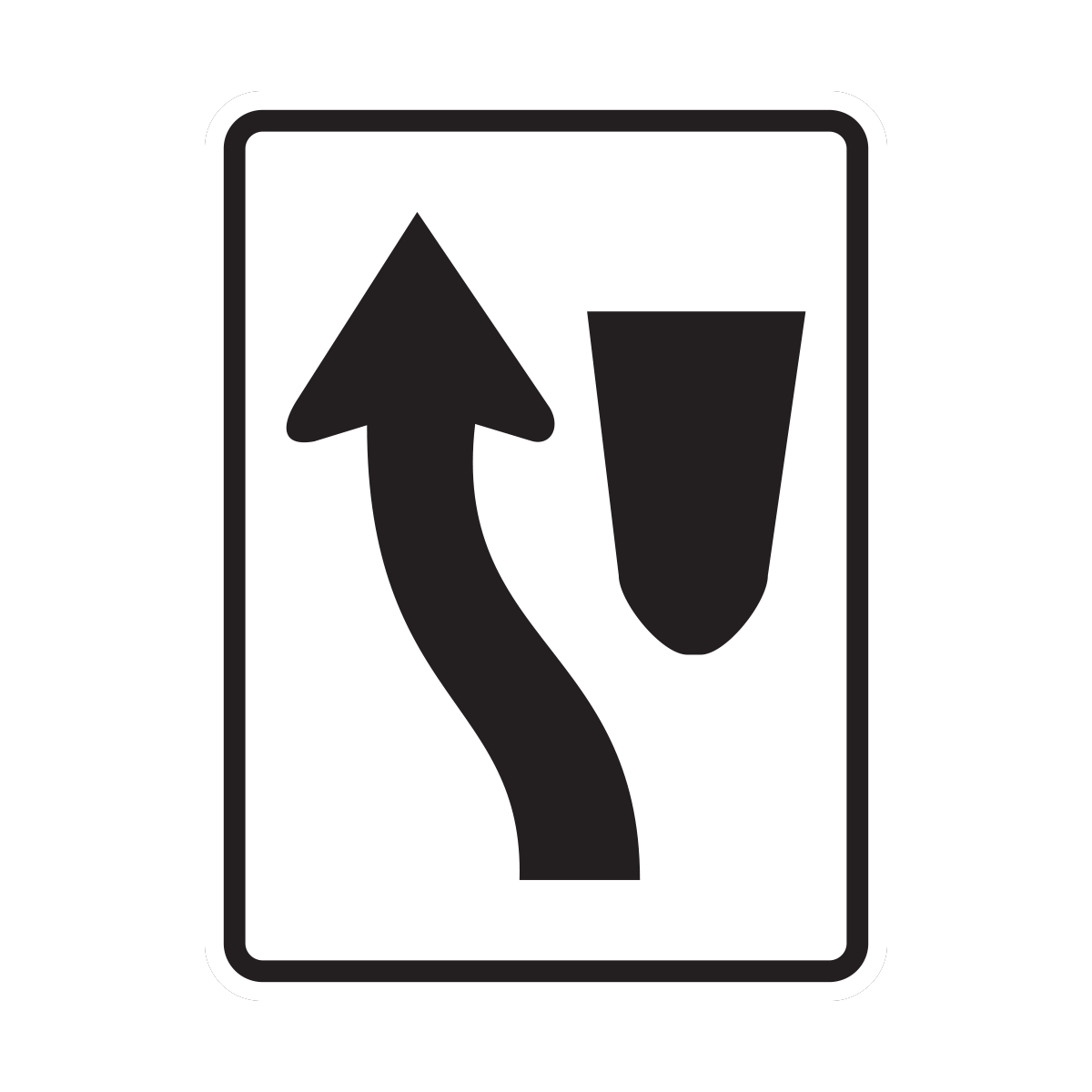 Keep Left Symbol Sign (R4-8)