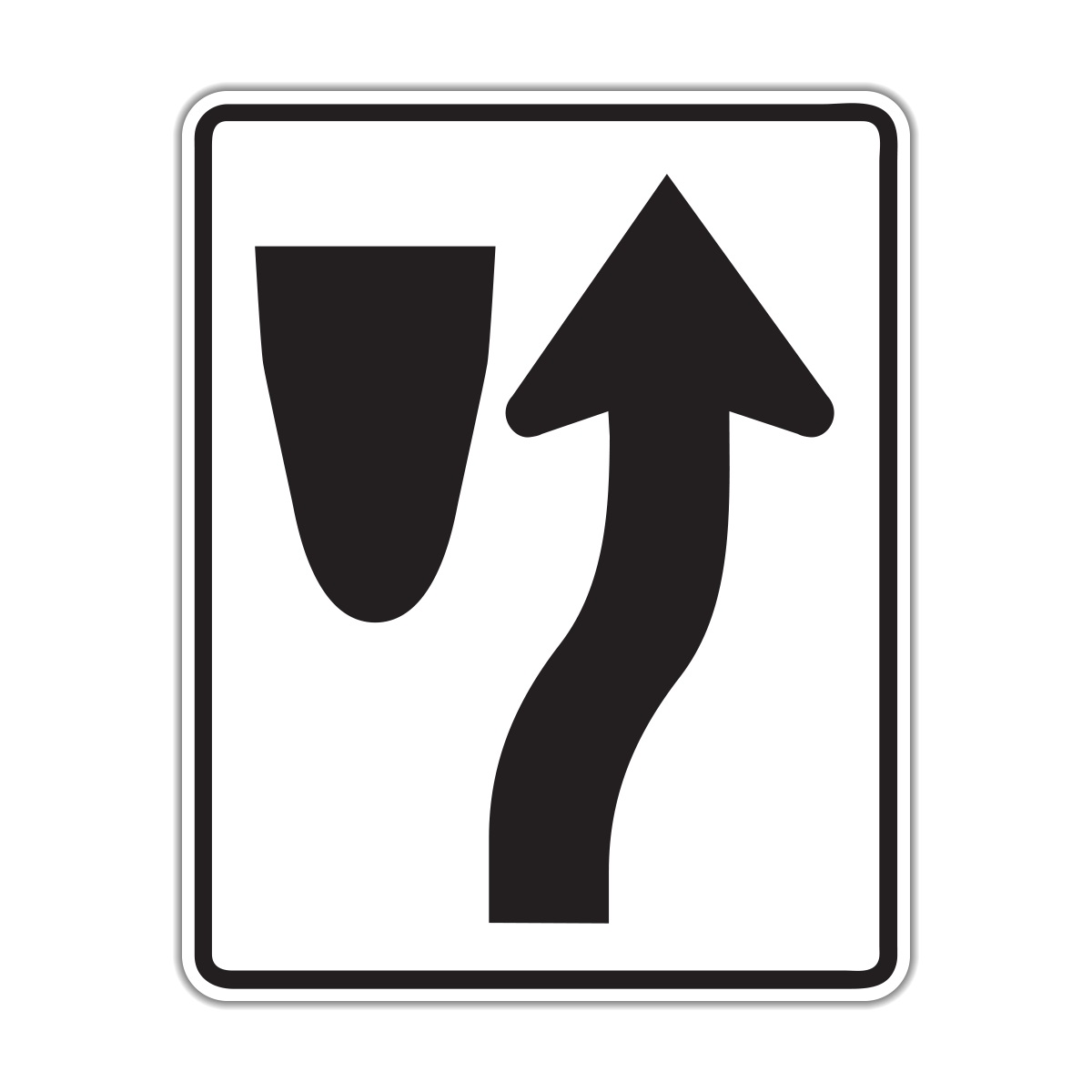 Keep Right Symbol Sign (R4-7)