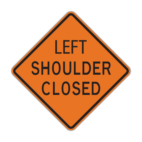 Shoulder Closed Sign (W21-5a)