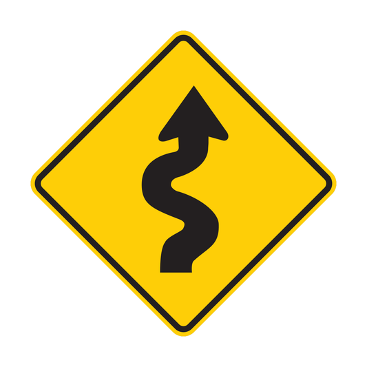 Winding Arrow Road Sign (W1-5)