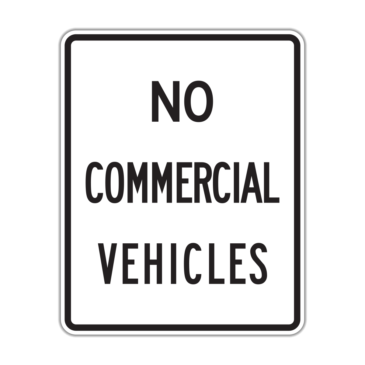 No Commercial Vehicles Sign (R5-4)