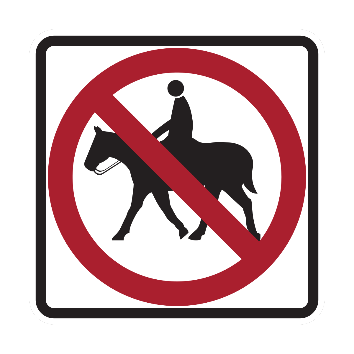 No Equestrians Sign (R9-14)