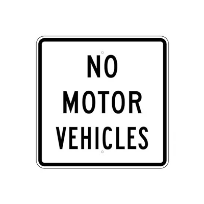 No Motor Vehicles Sign (R5-3)