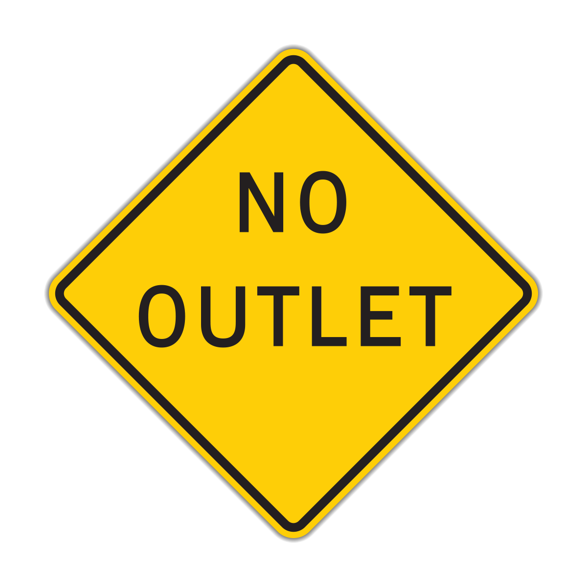 No Outlet Sign (W14-2)
