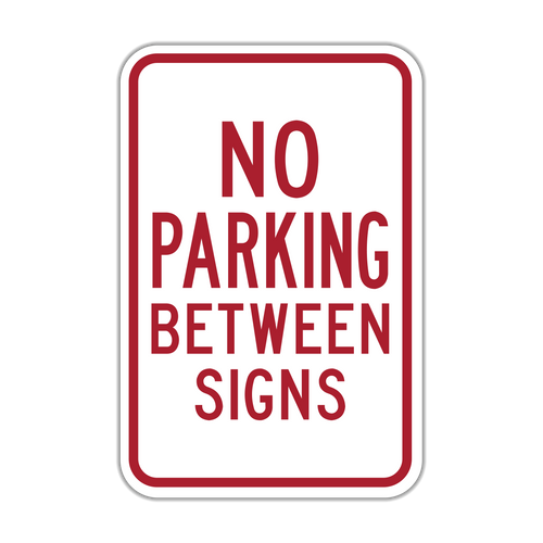 No Parking Between Signs (R7-12)