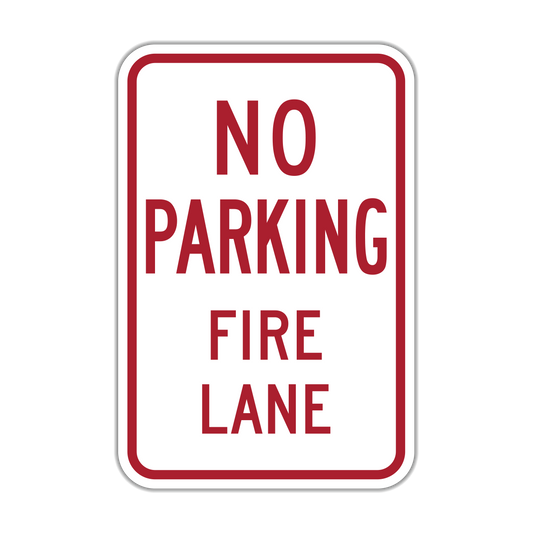 No Parking Fire Lane Sign