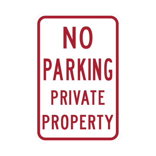 No Parking Private Property Sign (HR7-119)