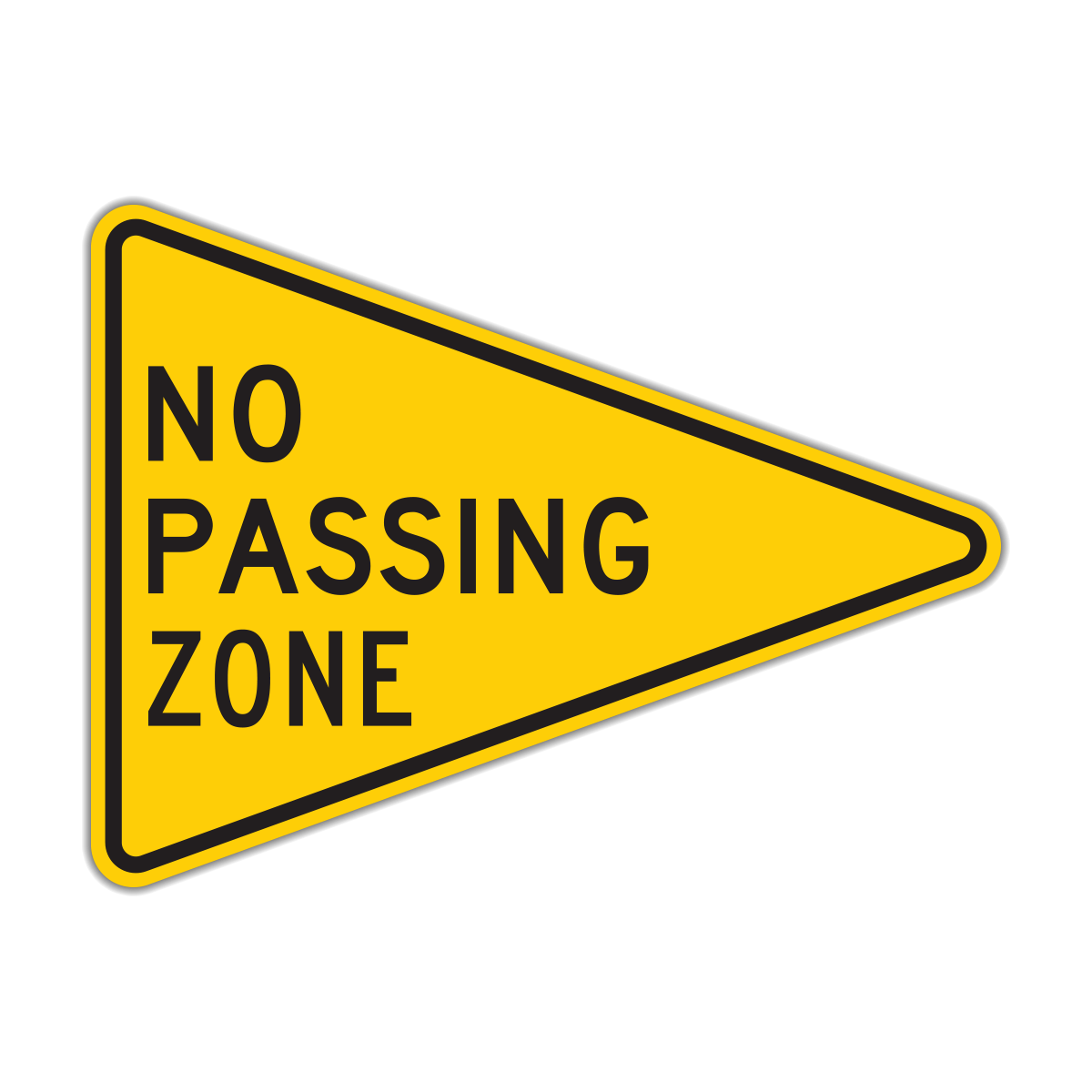 No Passing Zone Sign (W14-3)