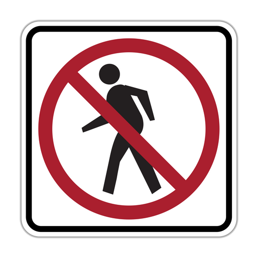 No Pedestrian Crossing Sign (R9-3)