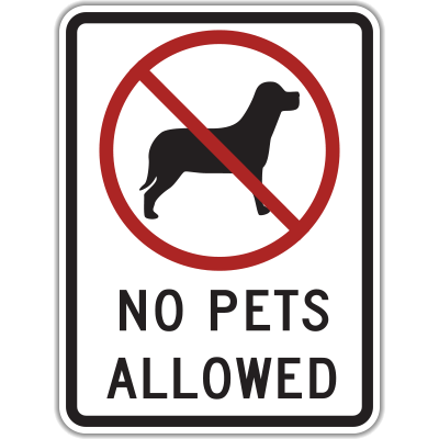 No Pets Allowed Sign (NPA)