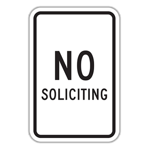 No Soliciting Sign (NS)