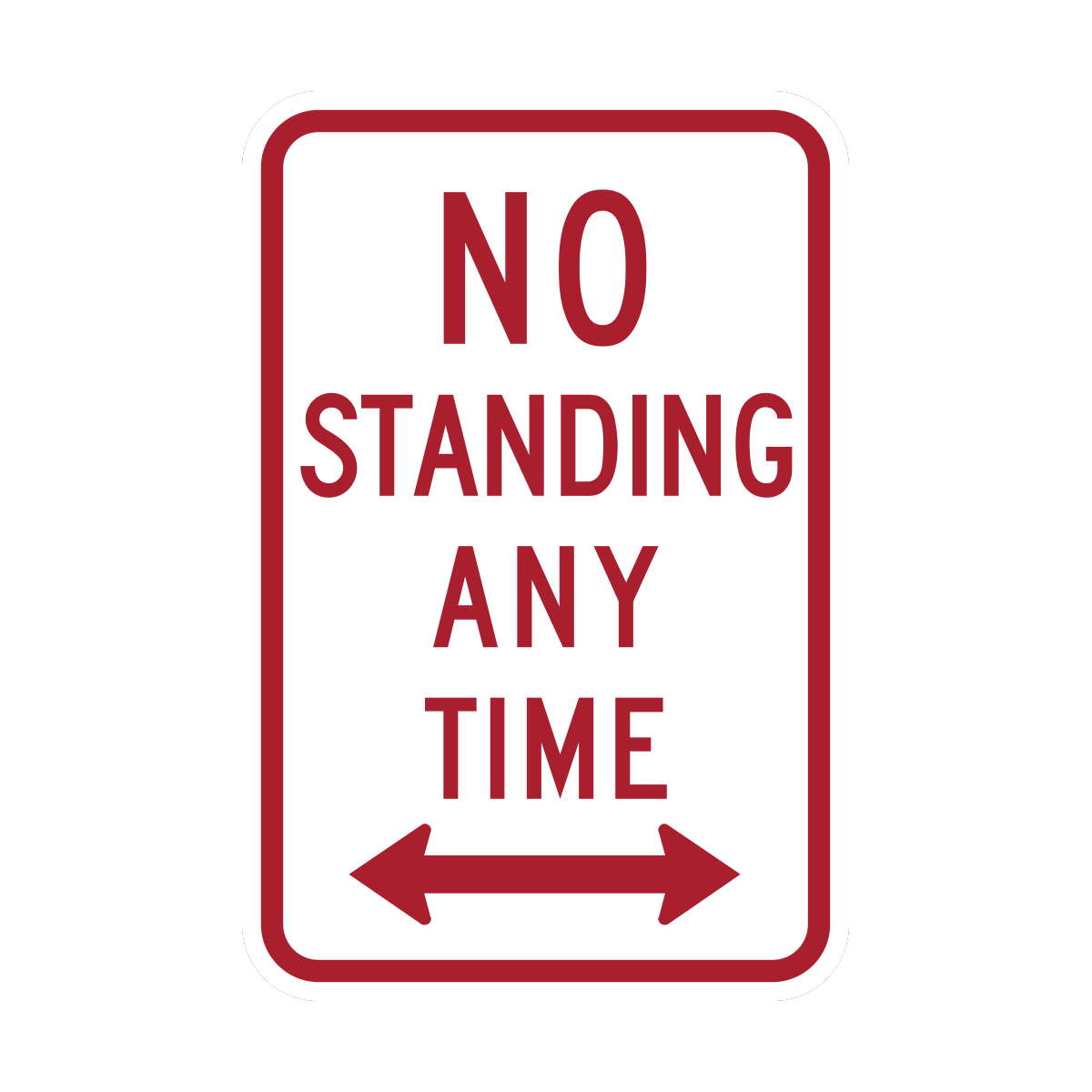 No Standing Any Time (R7-4)