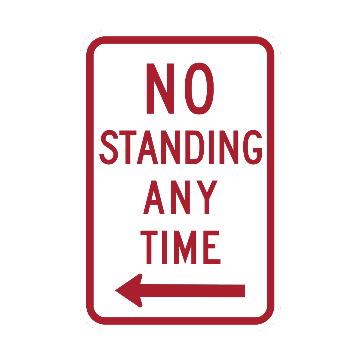 No Standing Any Time (R7-4)