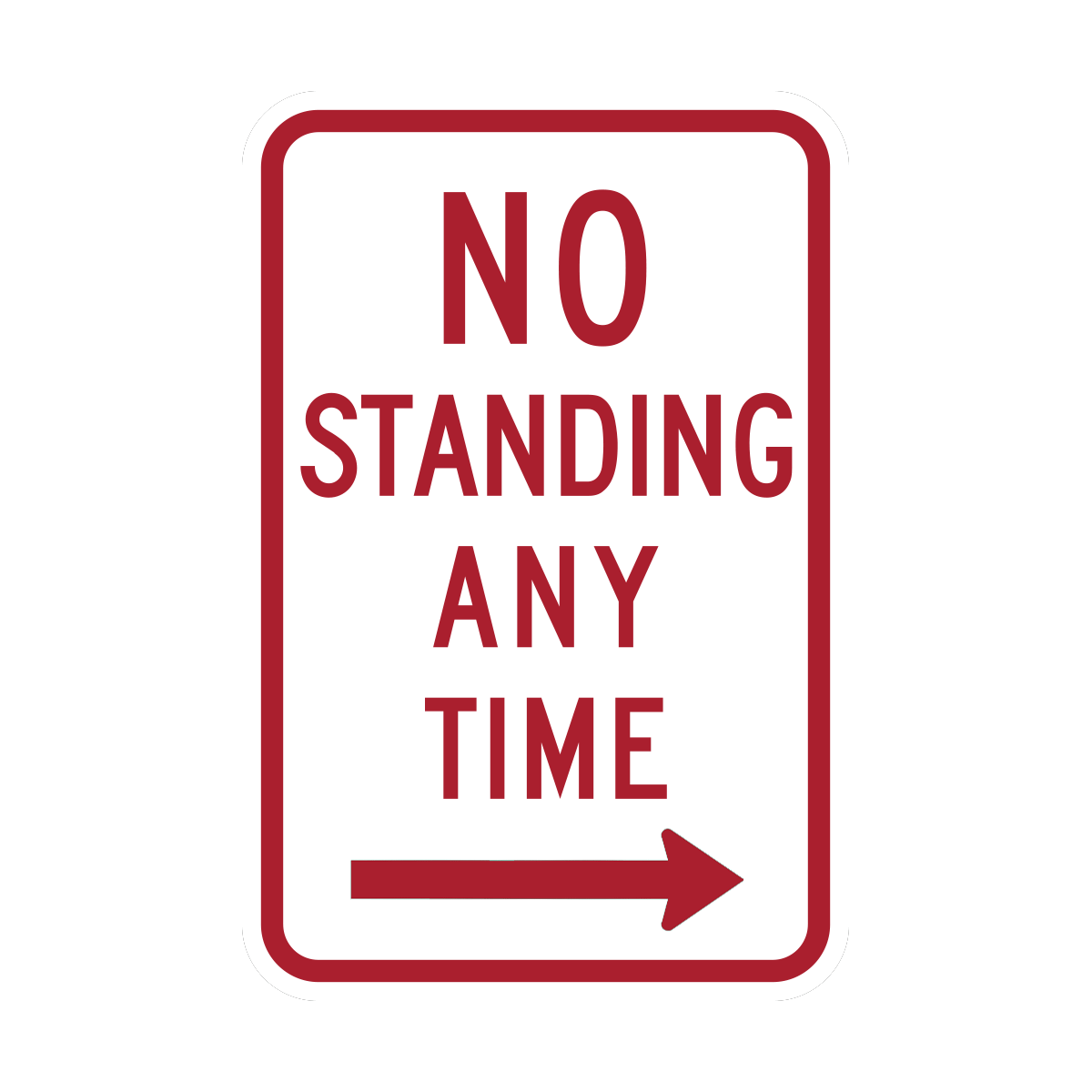 No Standing Any Time (R7-4)