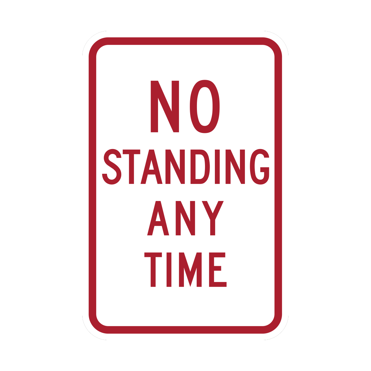 No Standing Any Time (R7-4)