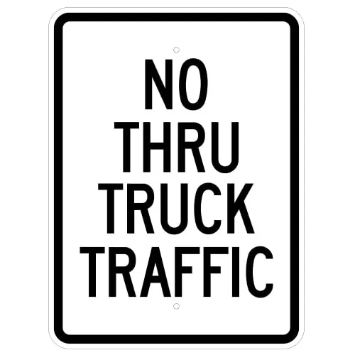 No Thru Truck Traffic Sign (R14-2)