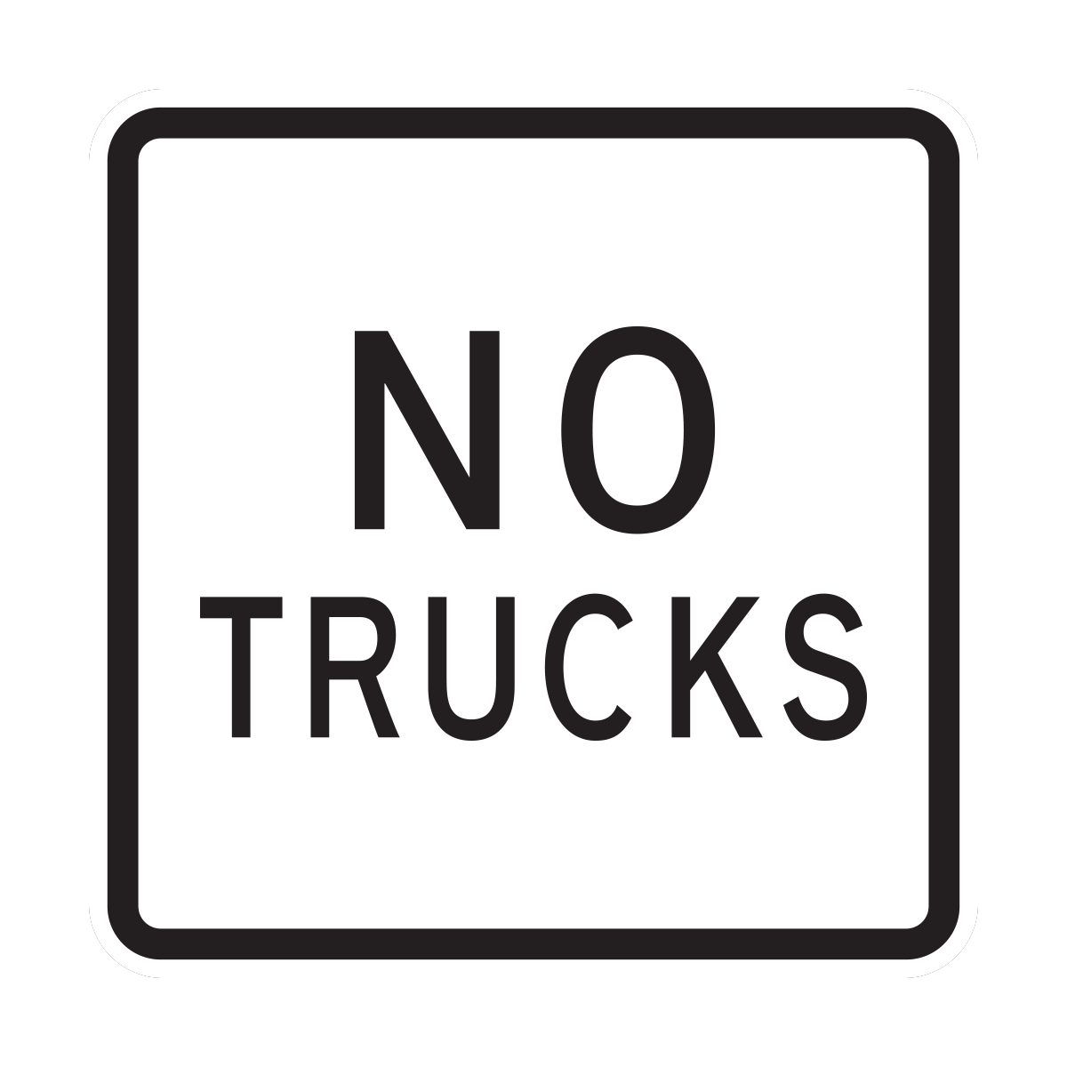 No Trucks Sign (R5-2A)