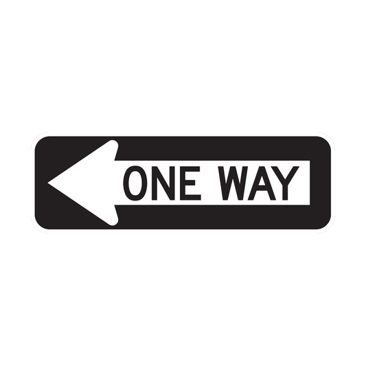 One Way Sign with Arrow (R6-1)